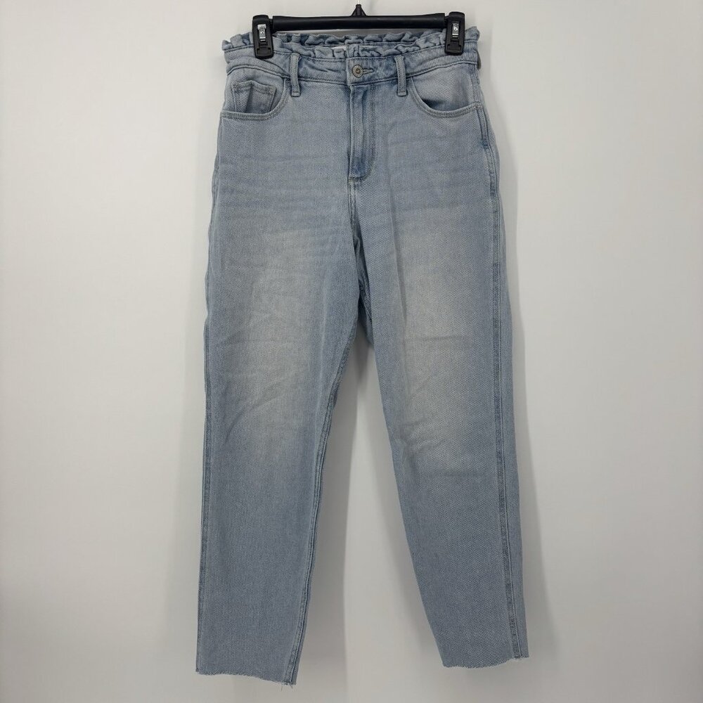 Hollister Jeans Womens 27x27 Ultra High Rise Mom Jean Ligh Wash Denim Boho